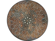 runde Fußmatten mit Mandala in der Mitte