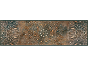 Braune Fußmatte mit Mandala in der Mitte