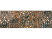 Braune Fußmatte mit Mandala in der Mitte