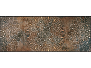 Braune Fußmatte mit Mandala in der Mitte