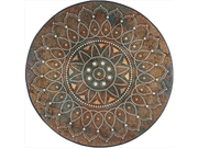 runde Fußmatten mit Mandala in der Mitte