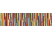 Fußmatte mit bunten Streifen