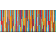 Fußmatte mit bunten Streifen