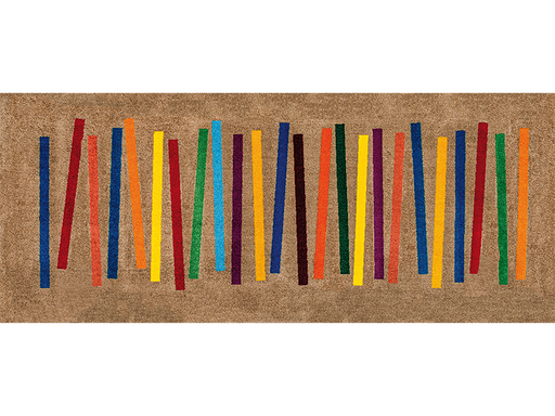 beiger Läufer mit bunten Streifen