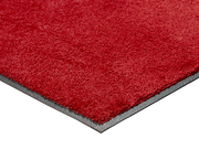 Eckansicht der roten Fußmatte