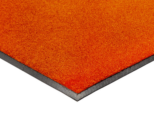 Eckansicht der Fußmatte in Orange