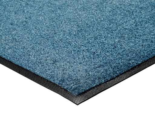 Eckansicht der Fußmatte in Blau