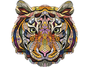 Fußmatte mit buntem Mandala-Tiger