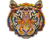 Fußmatte mit buntem Mandala-Tiger