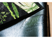 Rückenansicht des Küchenläufers Natural Food mit Tomaten, Chilli, Fenchel, Zwiebel, Knoblauch, Erbsen, Salat, Paprika, Karotte, Spargel