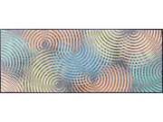 Läufer mit bunten Kreisformen