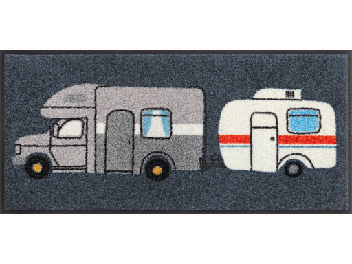 Fußmatte mit Wohnwagen
