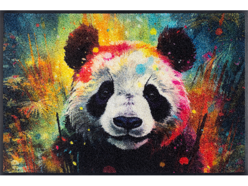 Fußmatte mit Pandabär und buten Farben
