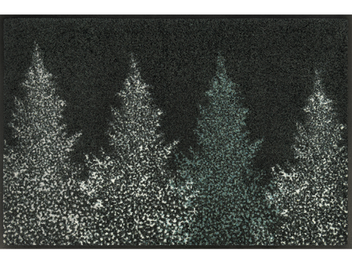 Fußmatte mit grün-weißen Bäumen