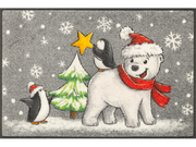 Fußmatte mit Eisbär und Pinguinen