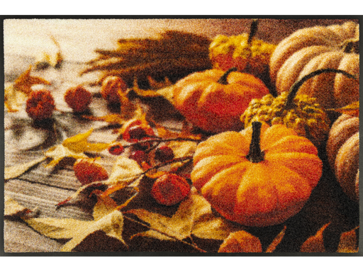 Fußmatte mit herbstlichem Kürbismotiv