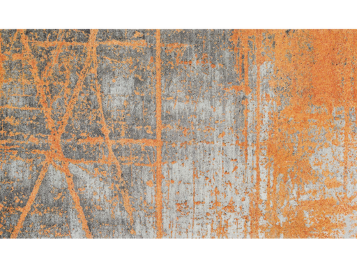 Fußmatte mit rustikaler grau-oranger Musterung
