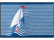 Fußmatte in Blau mit Segelboot und Wellen