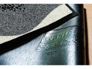 Rückenansicht des Küchenläufers Salt an Pepper in weiß, grau und schwarz