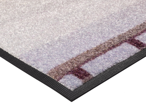 Eckansicht der Fußmatte mit Leuchtturm und Seemöwen