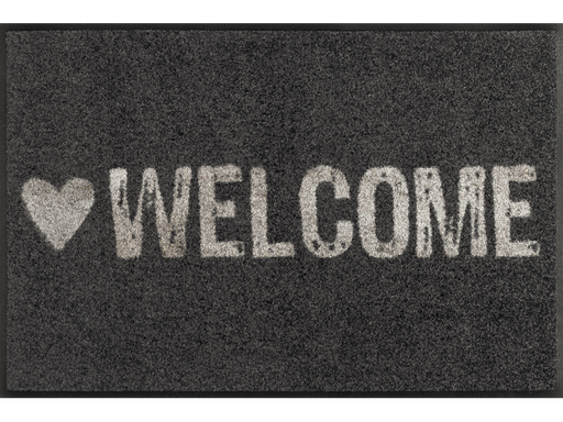 Fußmatte mit Herz und Schriftzug "WELCOME"