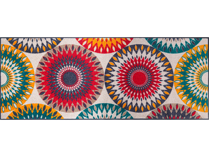 Fußmatte mit bunten Ornamenten