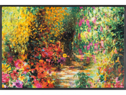 Fußmatte mit bunter Gartenlandschaft