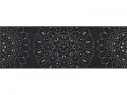 Fußmatte mit rosa weißem Mandala auf dunkelgrauem Hintergrund