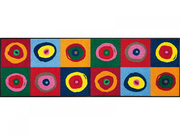 Fußmatte mit runden Kreisen in bunten Farben