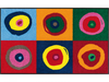 Fußmatte mit runden Kreisen in bunten Farben