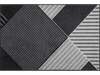 Fußmatte mit grau-schwarzen Streifen in geometrischen Formen