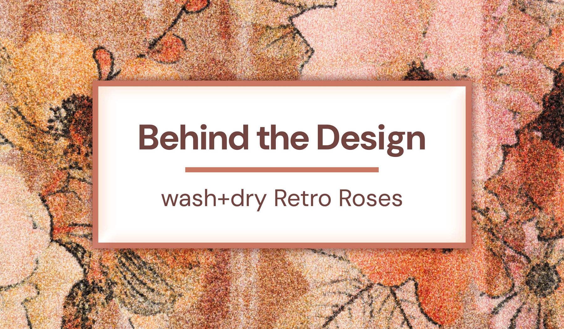Banner Fußmatte "wash+dry Retro Roses"
