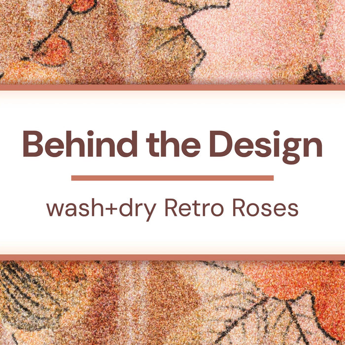 Banner Fußmatte "wash+dry Retro Roses"