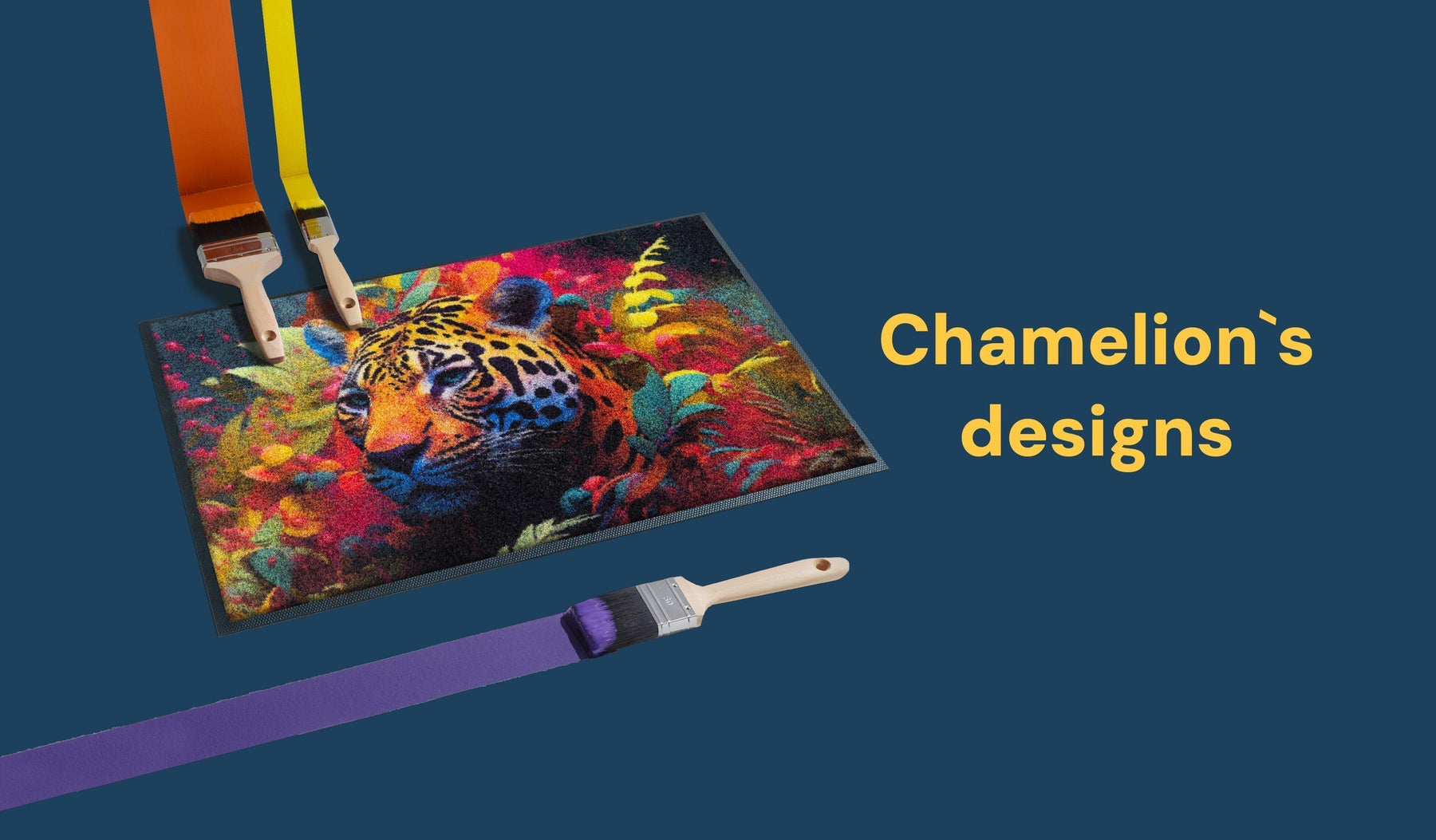 Handwerk trifft Design - Chamelion's exotische Motive auf unseren Fußmatten