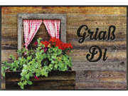 Fumatte mit Almhütte und Spruch "Griaß Di"