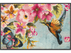 Fußmatte mit Blumen, Schmetterling und Kolibri