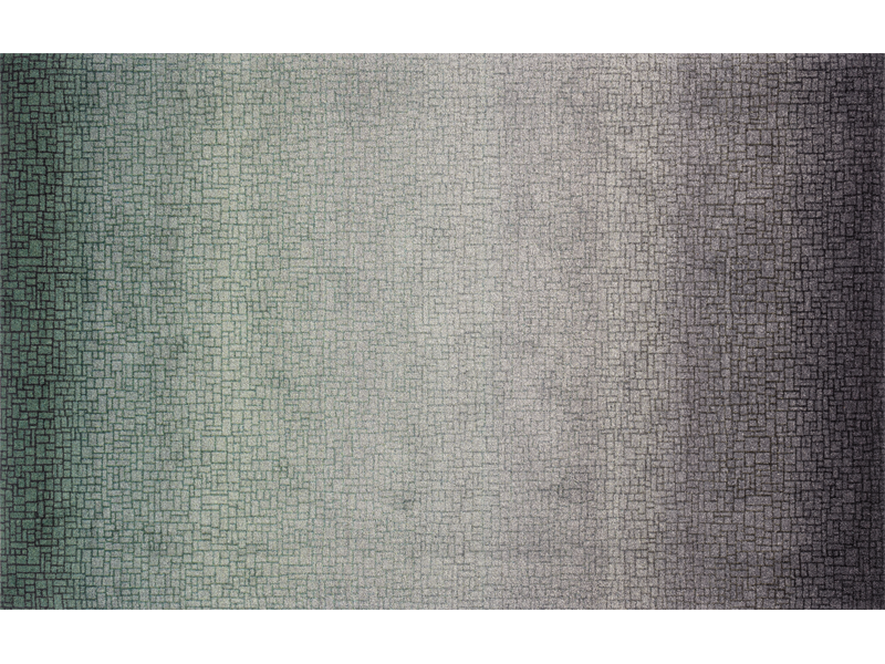 Fußmatte mit grün-schwarzer und dezenter Musterung