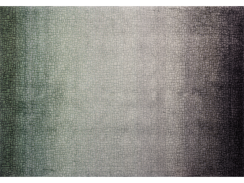 Fußmatte mit grün-schwarzer und dezenter Musterung