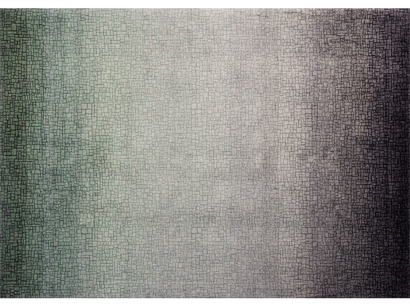 Fußmatte mit grün-schwarzer und dezenter Musterung