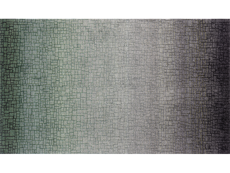 Fußmatte mit grün-schwarzer und dezenter Musterung