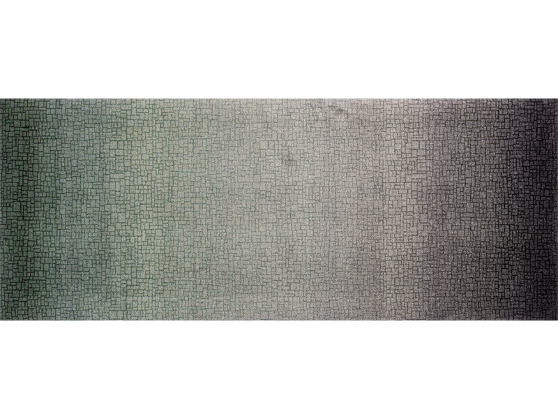 Fußmatte mit grün-schwarzer und dezenter Musterung