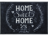 stilvolle schwarze Fußmatte mit Schrift "HOME Sweet HOME" 