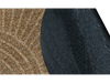 Rückenansicht der halbrunden taupefarbenen Fußmatte