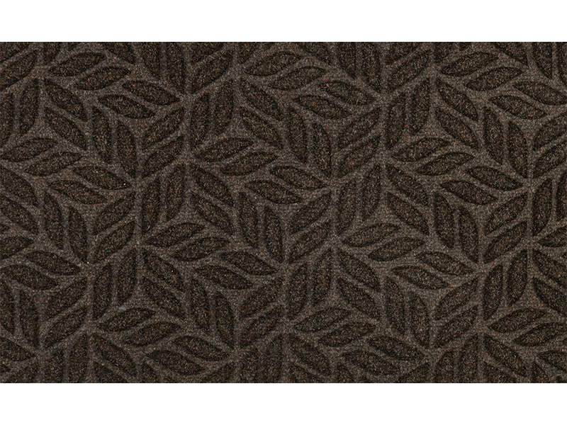 Fußmatte mit Blättermuster in dunkelbraun