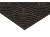 Eckansicht der Fußmatte mit dunkelbraunen, halbrunden Linien