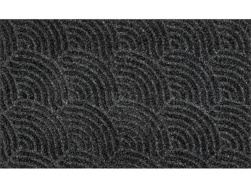 Fußmatte mit dunkelgrauen, halbrunden Linien