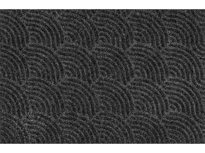 Fußmatte mit dunkelgrauen, halbrunden Linien