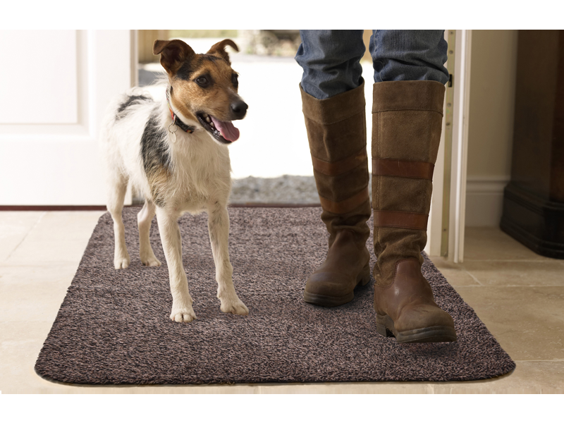 Fußmatte in Farbe Kaffee im Eingangsbereich