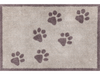 hellbraune Fußmatte mit Tierpfotenabdrücken