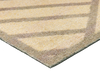 Eckansicht der Fußmatte mit sand-beigen Streifen